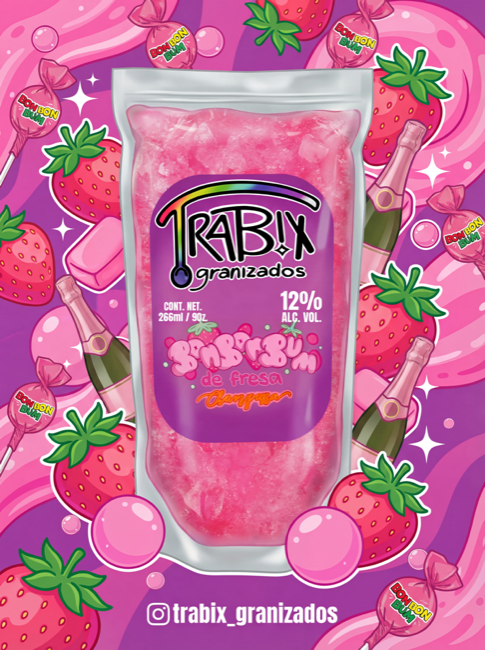 Granizado Bon Bon Bum Fresa Champagne